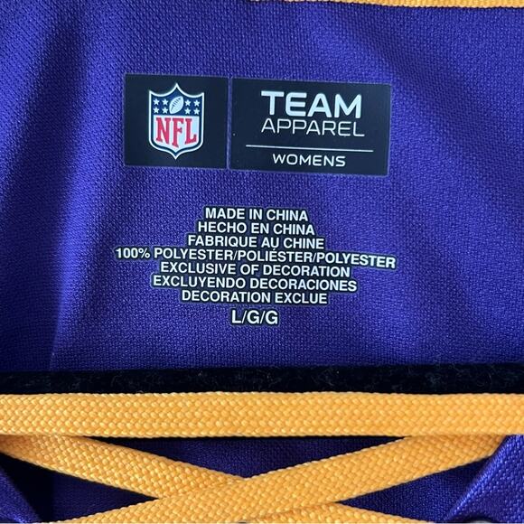 Minnesota Vikings Women’s Jersey Size Large NFL Team Apparel - Picture 3 of 6